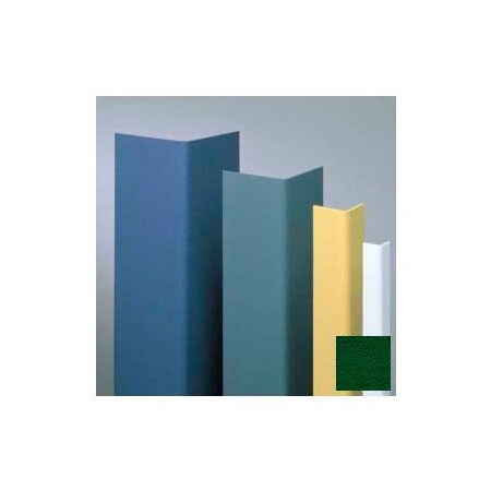 Pawling Vinyl Surface Mounted Corner Guard, 90Deg Corner, 3/4" Wings, 8' Height, Hunter GRN, Vinyl CGU-34-8-156